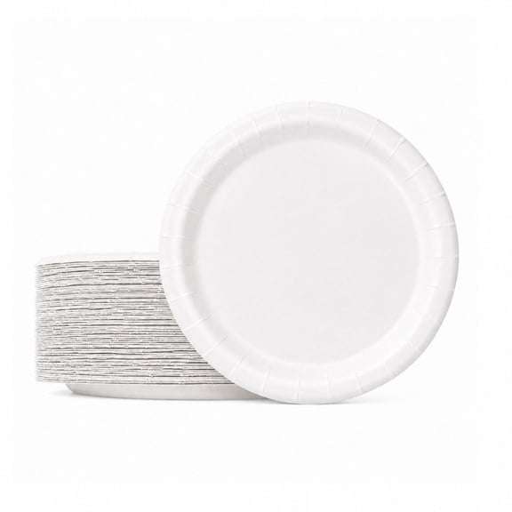 70 Count 7IN White Dessert Paper Plates by Way To Celebrate