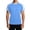 Sky Blue, variant on Men's Short Sleeve Round Neck Basketball Training Sport T-Shirt Color Block Running Fitness Top