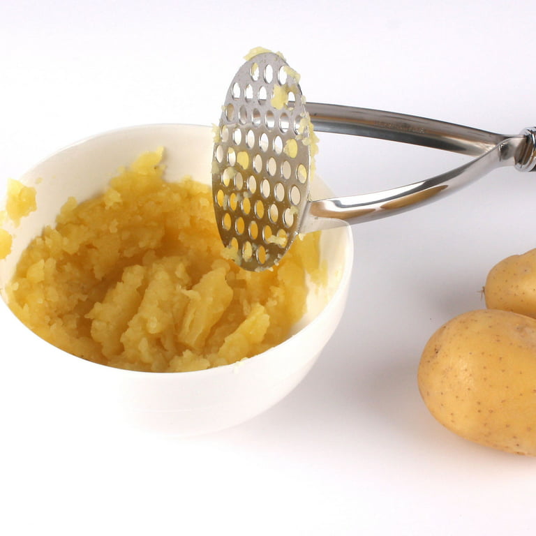 Travelwant Kitchen Non-Scratch Potato Masher Kitchen Tool - Durable Mashed Potatoes Masher - Versatile Masher Hand Tool & Potato Smasher, Brown