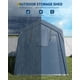 thumbnail image 5 of Idealhouse outdoor almacenamiento shelter shed - carport con roll-up ventilated zipper door y windows, waterproof y portable garage para motorcycle, bike, firewood, y tools, 5 of 7