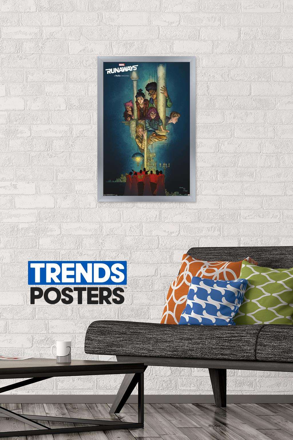 Marvel Comics TV - The Runaways - Comic One Sheet Wall Poster, 14.725" x 22.375", Framed