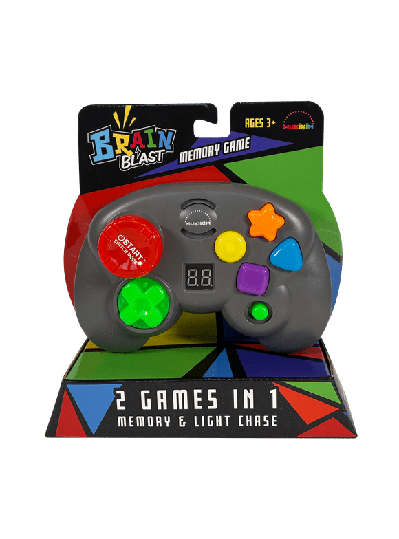 Brain Blast - Memory & Light Chase 2 Games In 1. Exciting & Unique Electronic Handheld Game For Kids Ages 3+. Challenge Yourself To Repeat The Patterns & Advance To Higher Levels!