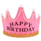 thumbnail image 1 of KAKOWELY Corona de cumpleaños con luz LED, tiara artesanal para fiesta de cumpleaños (rosa), 1 of 5