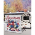 thumbnail image 5 of 4th of July RV Awning Sun Shade Screen 9'X7' Red Blue Rose Mesh Sunscreen Floral America Wood Grain Awning Shade Screen with Zipper UV Blocker Completed Kits Outdoor Canopy for RV Motorhome Camper, 5 of 7