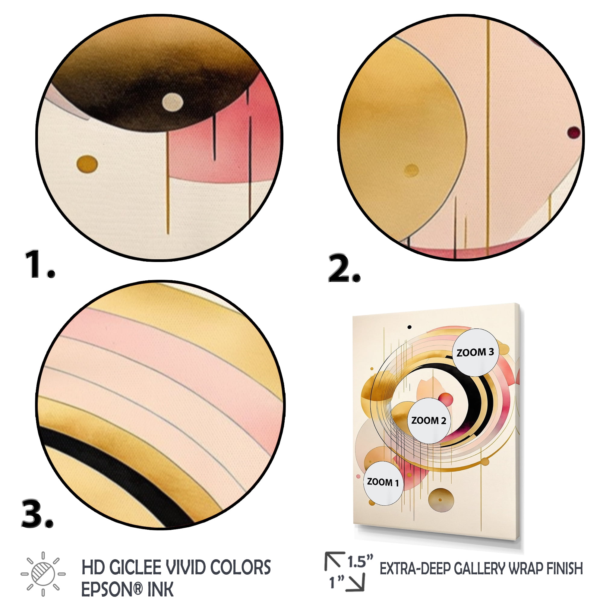 Designart Colorful Circular Abstract II Canvas Wall Art
