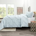 thumbnail image 3 of Nestl Pinch Pleated Comforter, Twin/Twin XL Comforter Set, Ice Blue, 3 of 6