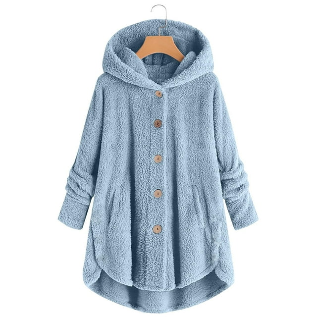 Bed Jackets For Women Plus Size Fuzzy Fleece Coat Cozy Button Jacket 2025 Trendy