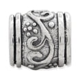 thumbnail image 3 of Floral Charm .925 Sterling Silver Antique Finish Flower Reflection Beads, 3 of 5