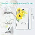 thumbnail image 2 of 6 x9 Sunflower Hardcover Recipe Binder, Blank Recipe Binder to Write in Your Own Recipes, Recipe Binder, Recipe Book Blank, Recipe Notebook, Cookbook Binder, Recipe Journal, Blank Cookbook, 2 of 6