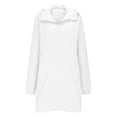 thumbnail image 5 of Brglopf Womens Long Rain Jacket Waterproof Lightweight Packable Raincoat with Hood Rain Jacket Trench Coats Windbreaker Jackets(White,XXL), 5 of 7