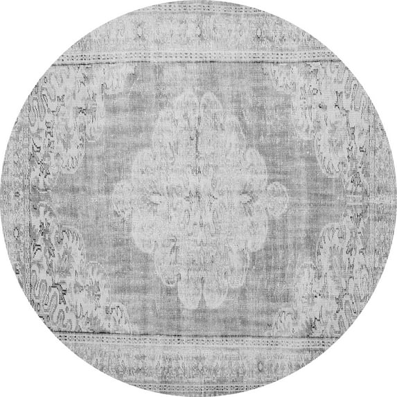 Ahgly Company Indoor Round Persian Gray Traditional Area Rugs, 6' Round
