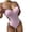 Pink, variant on Women's One Piece Swimsuit Sexy Cut Out Bathing Suits Women High Cut Monokini Swimwear Trendy Swimming Suit