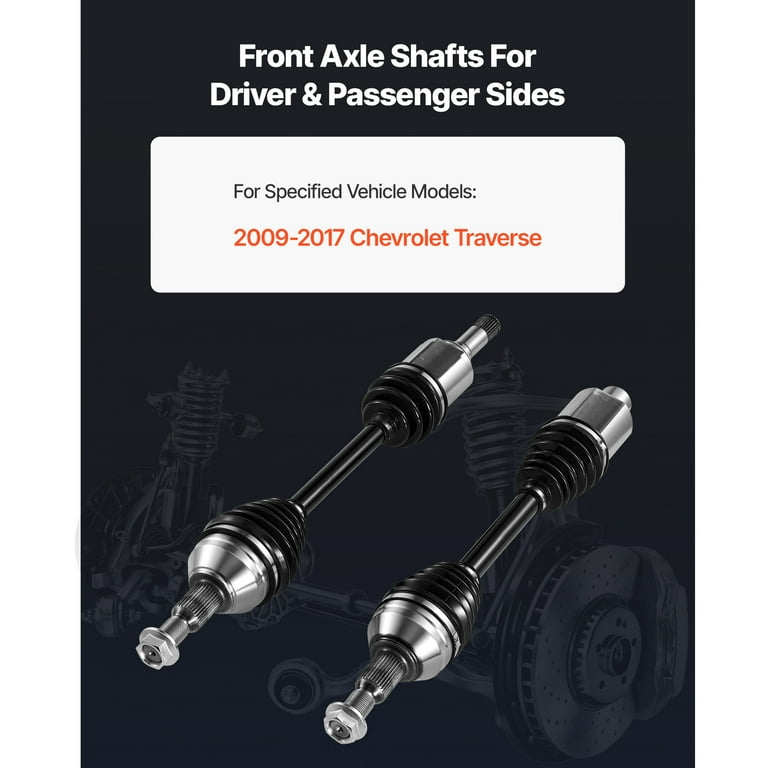 KFFKFF CV Axle Shaft Assembly, Set of 2 Front Left & Right (Driver and Passenger Side), Automotive Replacement Axles Compatible with 2009-2017 Chevrolet Traverse