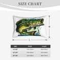 thumbnail image 4 of Honeii Big bass fish Pattern Decorative Throw Pillow Case - Elevate Your Couch, Sofa, or Bed with Stylish Home Decor(No pillow core)-20"x30", 4 of 6
