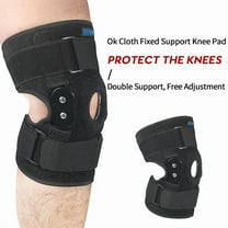 GOUNOD Knee Brace with Side Stabilizers, Anti-slip Knee Compression Sleeve Relieves Meniscus Tear, Knee Support and Knee Pain Relief- Black One Size