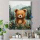 thumbnail image 4 of Qisvanset 12x16 Inch Boho Woodland Bear Canvas Wall Art, Tree Nature Kids Nursery Watercolor Decor, 4 of 5