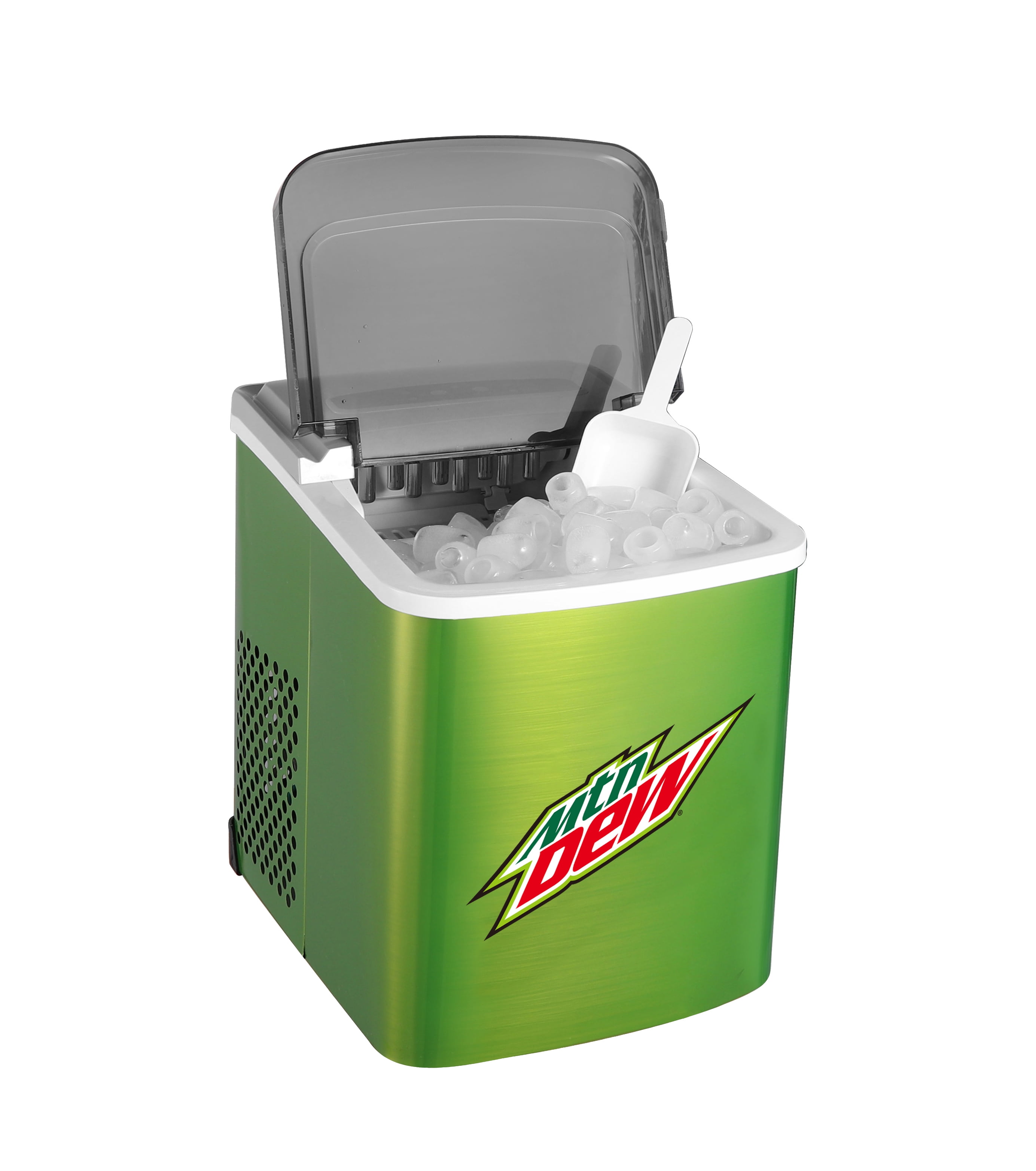 Mountain Dew 26 lbs. Stainless Steel Ice Maker - Green with Various Ice Types