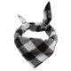 thumbnail image 2 of Bufanda para Perros Colco Mascota Toalla de Saliva Clásica Estampado de Cuadrícula Triangular Negro Blanco, 2 of 8