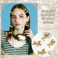 thumbnail image 6 of 6 Pcs Bow Hair Clip for Women Topboutique Bow Hair Barrettes Metal Mini Bows for Hair Non-Slip Bowknot Hairpins Cute Bow Hair Claw Clips Duckbill Hairpin Clips for Birthday Wedding Party Daily,Gold, 6 of 7