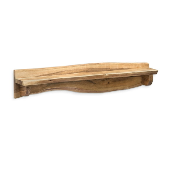 Alaterre Alpine Natural Live Edge Wood 48" Mantel Shelf