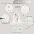 thumbnail image 6 of Kukuzhu Puffer Tote Bag, Soft Puffy Bags for Women Light Winter Down Cotton Padded Quilted Tote Bag Shoulder Handbag Purse, 6 of 7