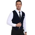 thumbnail image 7 of HAOMEILI Men's Suit Vest Business Formal Dress Waistcoat Vest with 3 Pockets for Suit or Tuxedo, 7 of 7