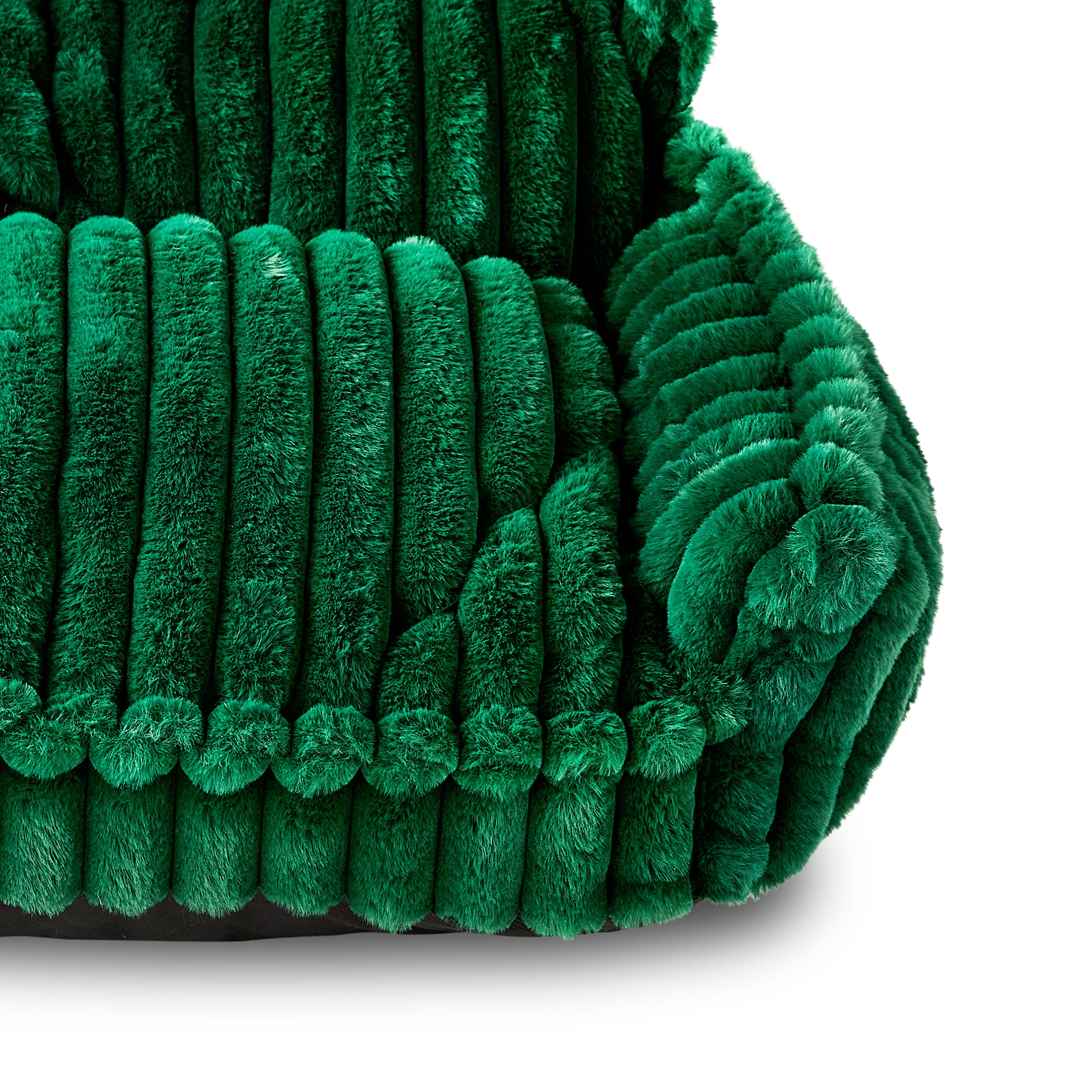 Vibrant Life Medium Plush Cord Sofa Style Dog Bed, Green, 22" x 28"