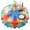 Colorful Rainbow Tie, variant on Black White Tie Dye Mandala Pattern Round Tablecloth 60"x60",Wrinkle Wipeable Table Cloth for Kitchen Dining Room Picnic Patio Party