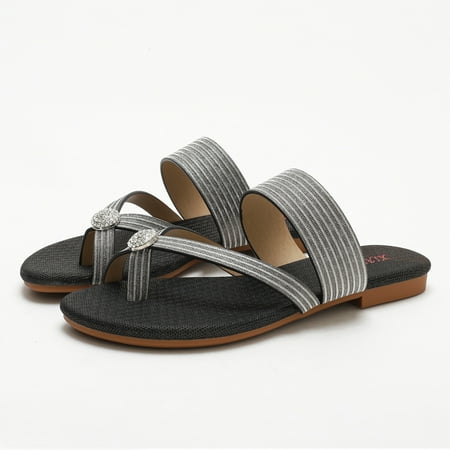 

Christmas Women Sandals Flat Sandals With Summer Platform Bohemia Flip Flops Flat Shoes Casual Thong Sandals