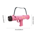 thumbnail image 2 of Bubble Gatling Gun Porous Luminous Rocket Launcher Automatic Bubble Blowing Machine Battery Powered, 2 of 5