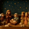 thumbnail image 7 of Vggrvlo Mini Christmas Nativity Set in A Tin Box Portable 3D Scene Decoration Set with Resin Holy Family Sheep and Jesus Figurines Pocket Nativity Scene Carry The Story of Christmas for Desk Home, 7 of 7