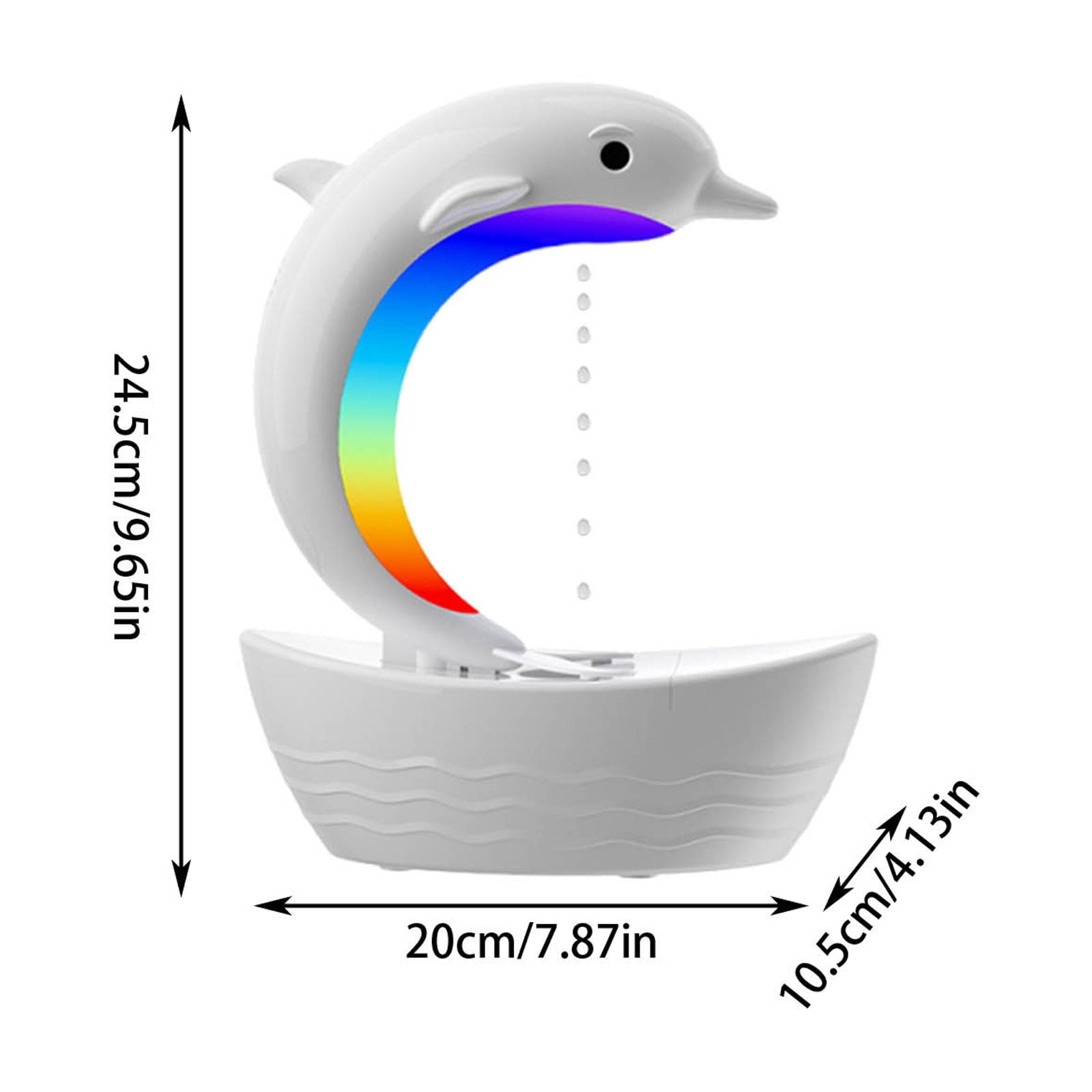 COM1950s Anti Gravity Humidifier,Cool Mist Humidifier,Quiet Air Diffuser with Bluetooth Speaker&Colorful Led Atmosphere Lamp,Auto Shutdown Power-Off Protection for Bedroom Home Office Lover Gift