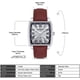 thumbnail image 5 of Relojes clásicos para hombres Reloj rectangular de acero inoxidable Reloj con correa de cuero genuino Reloj con números romanos Reloj de pulsera de lujo Pantalla analógica Reloj con tanque de cuarzo japonésGris, 5 of 5
