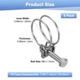 thumbnail image 3 of Uxcell 6-Pack Abrazadera de Manguera de Doble Alambre, Clips de Manguera de Acero Inoxidable 304 Ajustables para Manguera de Recolección de Polvo 25-29mm, 3 of 7