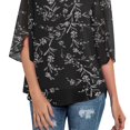 thumbnail image 3 of Blusa informal de gasa de media manga, blusa de cuello redondo para mujer, blusa de gasa de media manga para mujer, blusa de gasa para mujer, camisa resistente y duradera, 3 of 5