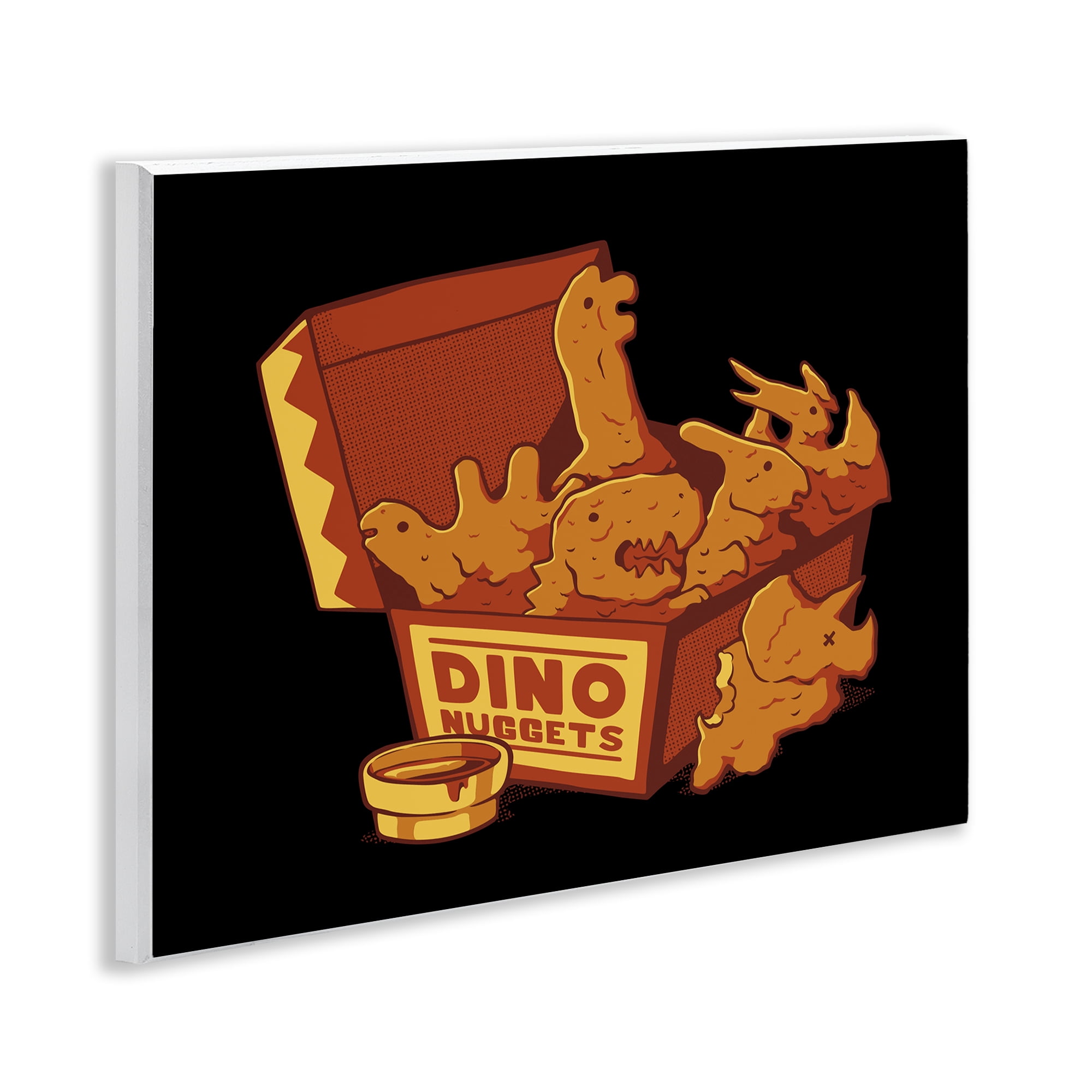 Stupell Industries Dino Nuggets with Sauce Wall Plaque Art, design by Tobe Fonseca