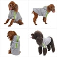 thumbnail image 1 of (1 unidad, M) Impermeable con capucha para perros, chaqueta impermeable ligera para perros, poncho impermeable con cremallera y tira reflectante para perros pequeños, medianos y grandes., 1 of 5
