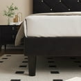 Sesslife Black Platform Bed Frame, Full Size Upholstered Platform with ...