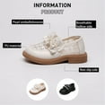 thumbnail image 6 of Otqutp Girls School Uniform Loafer Flats Kids Leather Dress Shoes Pearl Mary Jane Slip On Sandals for Toddler Girls, 6 of 8