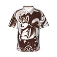 thumbnail image 1 of Fotbe Vintage Husky Dog Camisa Hawaiana para Hombre Unisex – Camisa Casual de Verano con Botones de Manga Corta de Algodón y Lino,XX-Large, 1 of 7
