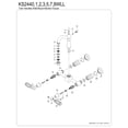 thumbnail image 6 of Kingston Brass KS2440WLL Willshire Double-Handle Wall-Mount Bridge Kitchen Faucet, Matte Black, 6 of 7