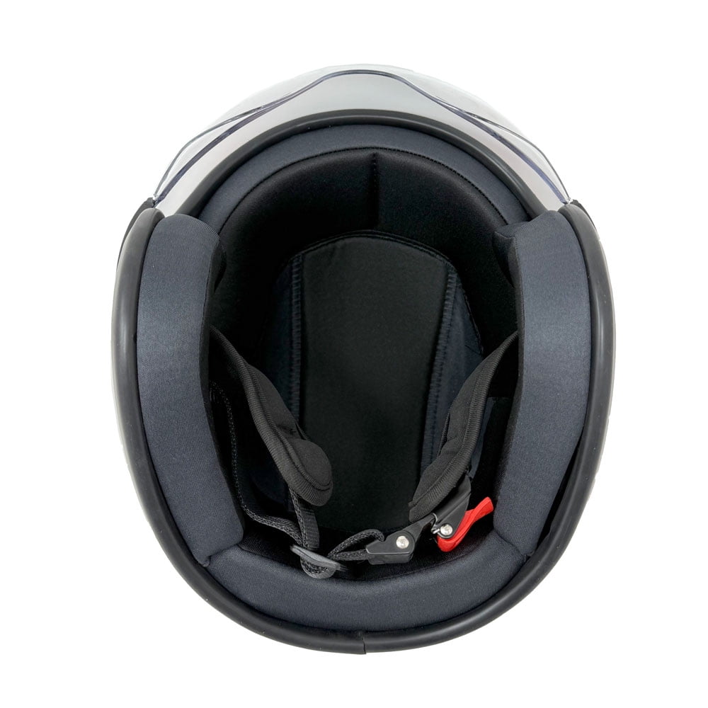 MMG Adult Motorcycle Helmet, Open Face Flip Up Visor DOT - Matte Black (Medium)