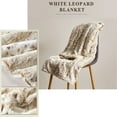 thumbnail image 6 of 60-Inch Comfortable White Leopard Print Blanket – Double-Layer Soft and Warm Throw for Sofa or Bed, Cozy Winter Blanket, 6 of 7