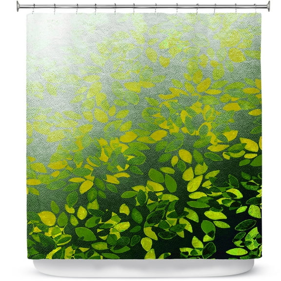 Shower Curtains 70" x 93" from DiaNoche Designs by Julia Di Sano - Floral Wash Yellow