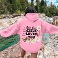 thumbnail image 2 of Jesus Loves You Christian Graphic Hoodies for Womens Fall Fashion Preppy Letter Print Long Sleeve Pullover Sweatshirt with Pocket, 2 of 7