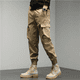 thumbnail image 2 of Pantalones cargo para hombre Harem Y2k algodón multibolsillos pantalones hombre ajustados holgados apilados emo ajuste regular estilo coreano pantalones de exterior XL, 2 of 5