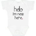thumbnail image 3 of Inktastic Hello, I'm New Here. Boys or Girls Baby Bodysuit, 3 of 5