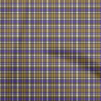 oneOone Polyester Spandex Blue Fabric Plaid Diy Clothing Quilting Fabric Print Fabric By Yard 56 Inch Wide