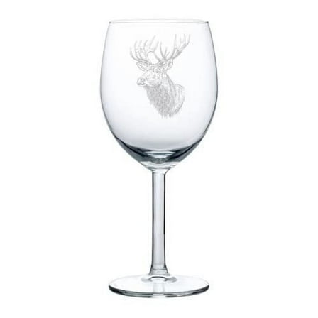 Wine Glass Goblet Gift Elk Head (10 oz)