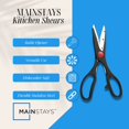 thumbnail image 4 of (9 pack) Mainstays Black Handle Stainless Steel Multi-Purpose Kitchen Shears, 4 of 6